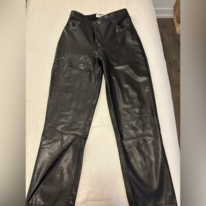 Abercrombie & Fitch Black Vegan Leather Pants